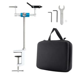360 Degree Rotary Fly Tying Vise Stainless Steel Aluminum C-Clamp Mount 40Cr Hard Jaws Fishing Flies Tying Tool Material