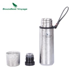 Boundless Voyage Titanium Vacuum Cup Insulated Water Bottle Sports Water Bottle Large Capacity 510ml Ti3011D
