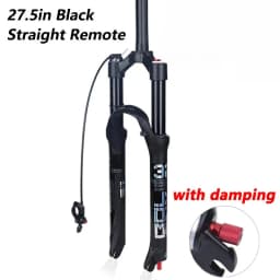 BOLANY MTB Bike Fork Dual Air Damping MTB Suspension Straight Tube 26 27.5 29 Inch Magnesium Alloy Quick Release 100mm