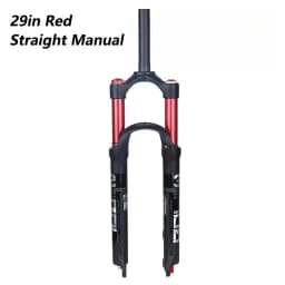 BOLANY MTB Bike Fork Dual Air Damping MTB Suspension Straight Tube 26 27.5 29 Inch Magnesium Alloy Quick Release 100mm
