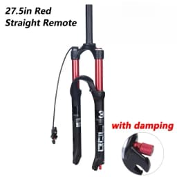 BOLANY MTB Bike Fork Dual Air Damping MTB Suspension Straight Tube 26 27.5 29 Inch Magnesium Alloy Quick Release 100mm