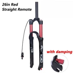 BOLANY MTB Bike Fork Dual Air Damping MTB Suspension Straight Tube 26 27.5 29 Inch Magnesium Alloy Quick Release 100mm