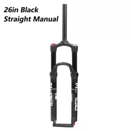 BOLANY MTB Bike Fork Dual Air Damping MTB Suspension Straight Tube 26 27.5 29 Inch Magnesium Alloy Quick Release 100mm