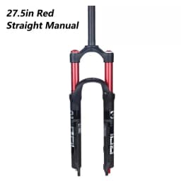 BOLANY MTB Bike Fork Dual Air Damping MTB Suspension Straight Tube 26 27.5 29 Inch Magnesium Alloy Quick Release 100mm