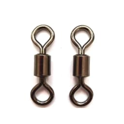 2000pcs Copper Fishing Swivel Bearing Rolling Swivel Connector Black White Lure Link Fishing Tackle Supplies Accessories Pesca