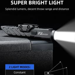 MidTen Tactical Flashlight 1700 Lumens For Rifle With Strobe Mode Fit M-Rail and Picatinny RailRifle Magnetic Rechargeable