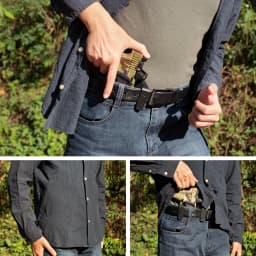 Gun&Flower Kydex and Nylon Hybrid Universal IWB Holster with Red Dot Fits for Vatious Gun Models,Right hand