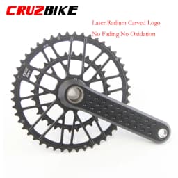 CRUZbike Road Bike Crank Crankset 155/160/165/170/ Crank 9/10/11/12 Speed Double Chainring 46-30/48-32T with Bottom Bracket