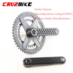 CRUZbike Road Bike Crank Crankset 155/160/165/170/ Crank 9/10/11/12 Speed Double Chainring 46-30/48-32T with Bottom Bracket