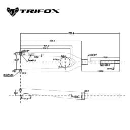 TRIFOX TMK200 29er Thru-Axle 15x110mm Carbon MTB Fork 1-1/8'-1-1/2' MTB Fork Carbon Fiber Fork MTB Accessories