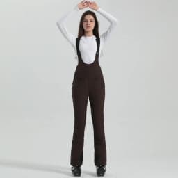 2024 Gsou Snow Winter Ski Pant Women Snowboard Strap Trouser High Waist Elastic Windproof Waterproof Thicken Thermal for Outdoor