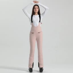 2024 Gsou Snow Winter Ski Pant Women Snowboard Strap Trouser High Waist Elastic Windproof Waterproof Thicken Thermal for Outdoor