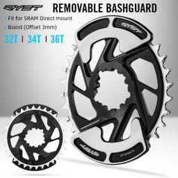RYET Narrow Wide MTB Chainring Boost Offset 3mm 32T/34T/36T Mountain Bashguard Chainwheel For Sram Shiomano Direct Mount Cycling
