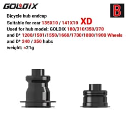 GOLDIX Bicycle Hub Adapter QR/THRU Endcap 100X9 100X12 110X15 135X10 141X10 142X12 148X12 HG/XD/MS for MTB/Road Bike