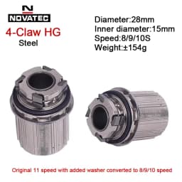 Original Novatec Cassette Body D792SB D412SB D041/042SB Bicycle Hub Aluminum Alloy Shiman 10S 11S Freehub