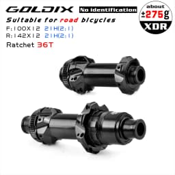 GOLDIX ROAD Bicycle Hub Sealed Bearing Ratchet 36T 2:1 Straight Pull V-Brake Central lock Disc Brake 18H 21H 24H for Shimano 105