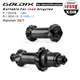 GOLDIX ROAD Bicycle Hub Sealed Bearing Ratchet 36T 2:1 Straight Pull V-Brake Central lock Disc Brake 18H 21H 24H for Shimano 105