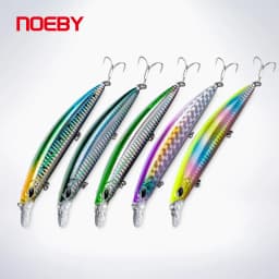 Noeby 5Pcs Fishing Lures 130mm 23g Floating Minnow Set Ultra Long Casting Jertbait Artificial Hard Bait for Sea Fishing Lure