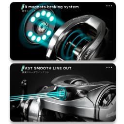 Hunthouse Fishing Baitcast Reel Casting 7.1:1 Saltwater Slow Jigging 5+1 Max Drag 8kg High Speed Gear Ratio 215g Freshwater New