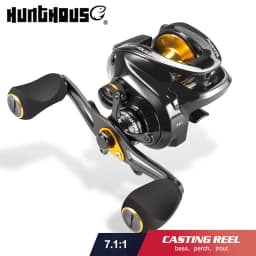 Hunthouse Fishing Baitcast Reel Casting 7.1:1 Saltwater Slow Jigging 5+1 Max Drag 8kg High Speed Gear Ratio 215g Freshwater New