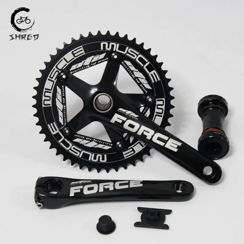 OTA Fixie Crankset , Single Speed Bicycle Crank, Fixed Gear Bike Parts, 48T, 170mm, BCD130, Aluminum Alloy with Hollowtech BB