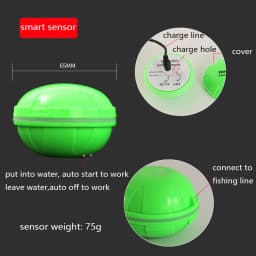 English/Russian 100-200meters Wireless Fish Finder Dot Matrix Sonar Sensor Transducer Depth Echo Sounder  Recharged Battery
