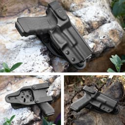 Gun&Flower Kydex OWB Holster for Glock 17 /19 Pistol with Thumb Release Retention Tactical Right Hand Gun Bags,NOT Red Dot
