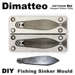 Dimatteo DIY Fishing Snapper Sinker Mould DMTSNSM/8oz Snapper Sinker 224g 1 Cavities