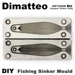 Dimatteo DIY Fishing Snapper Sinker Mould DMTSNSM/8oz Snapper Sinker 224g 1 Cavities