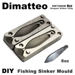 Dimatteo DIY Fishing Snapper Sinker Mould DMTSNSM/8oz Snapper Sinker 224g 1 Cavities