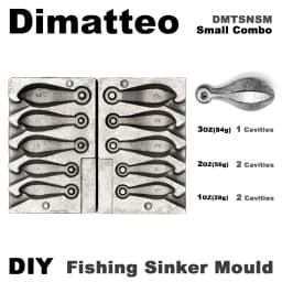 Dimatteo DIY Fishing Snapper Sinker Mould DMTSNSM/Small Combo Snapper Sinker 28g 56g 84g 5 Cavities
