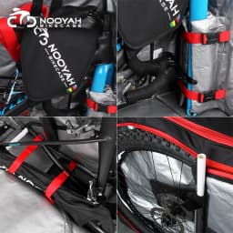 NOOYAH Bike Bag Bicycle Transport Bag MTB & Road Bike Travel Case Suitcase for Transporting Bicycle Accessories with Wheels Bags