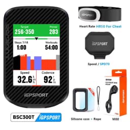 IGPSPORT BSC300T Touch-screen Bike Computer Wireless Speedometer GPS Colorful Map Navigation ANT+ Cadence Sensor IPX7 Odometer