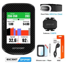 IGPSPORT BSC300T Touch-screen Bike Computer Wireless Speedometer GPS Colorful Map Navigation ANT+ Cadence Sensor IPX7 Odometer