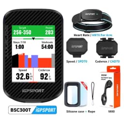 IGPSPORT BSC300T Touch-screen Bike Computer Wireless Speedometer GPS Colorful Map Navigation ANT+ Cadence Sensor IPX7 Odometer