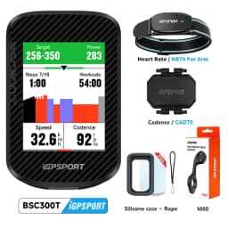 IGPSPORT BSC300T Touch-screen Bike Computer Wireless Speedometer GPS Colorful Map Navigation ANT+ Cadence Sensor IPX7 Odometer
