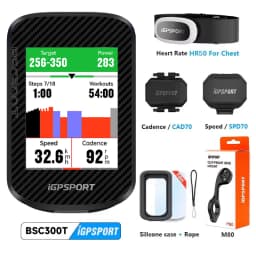 IGPSPORT BSC300T Touch-screen Bike Computer Wireless Speedometer GPS Colorful Map Navigation ANT+ Cadence Sensor IPX7 Odometer