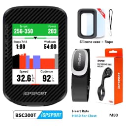 IGPSPORT BSC300T Touch-screen Bike Computer Wireless Speedometer GPS Colorful Map Navigation ANT+ Cadence Sensor IPX7 Odometer
