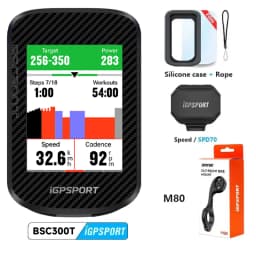 IGPSPORT BSC300T Touch-screen Bike Computer Wireless Speedometer GPS Colorful Map Navigation ANT+ Cadence Sensor IPX7 Odometer