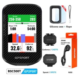 IGPSPORT BSC300T Touch-screen Bike Computer Wireless Speedometer GPS Colorful Map Navigation ANT+ Cadence Sensor IPX7 Odometer