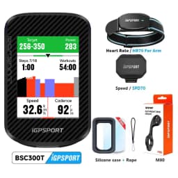 IGPSPORT BSC300T Touch-screen Bike Computer Wireless Speedometer GPS Colorful Map Navigation ANT+ Cadence Sensor IPX7 Odometer