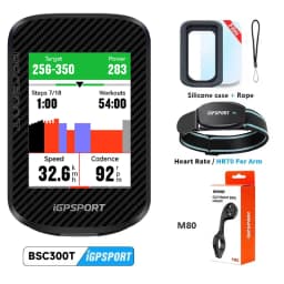 IGPSPORT BSC300T Touch-screen Bike Computer Wireless Speedometer GPS Colorful Map Navigation ANT+ Cadence Sensor IPX7 Odometer