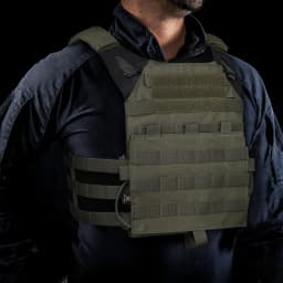 KRYDEX 500D Tactical JPC 2 Vest Jumper Plate Carrier MOLLE Front Flap Panel Backpack Combat Hunting Ranger Green Vest