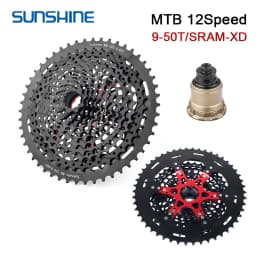 SUNSHINE MTB Bike CNC XD Cassette 11 12 Speed K7 12V/11V Mountain Bike Flywheel 10-50/52T Sprocket 9-50T 9-42T For SRAM GX EAGLE