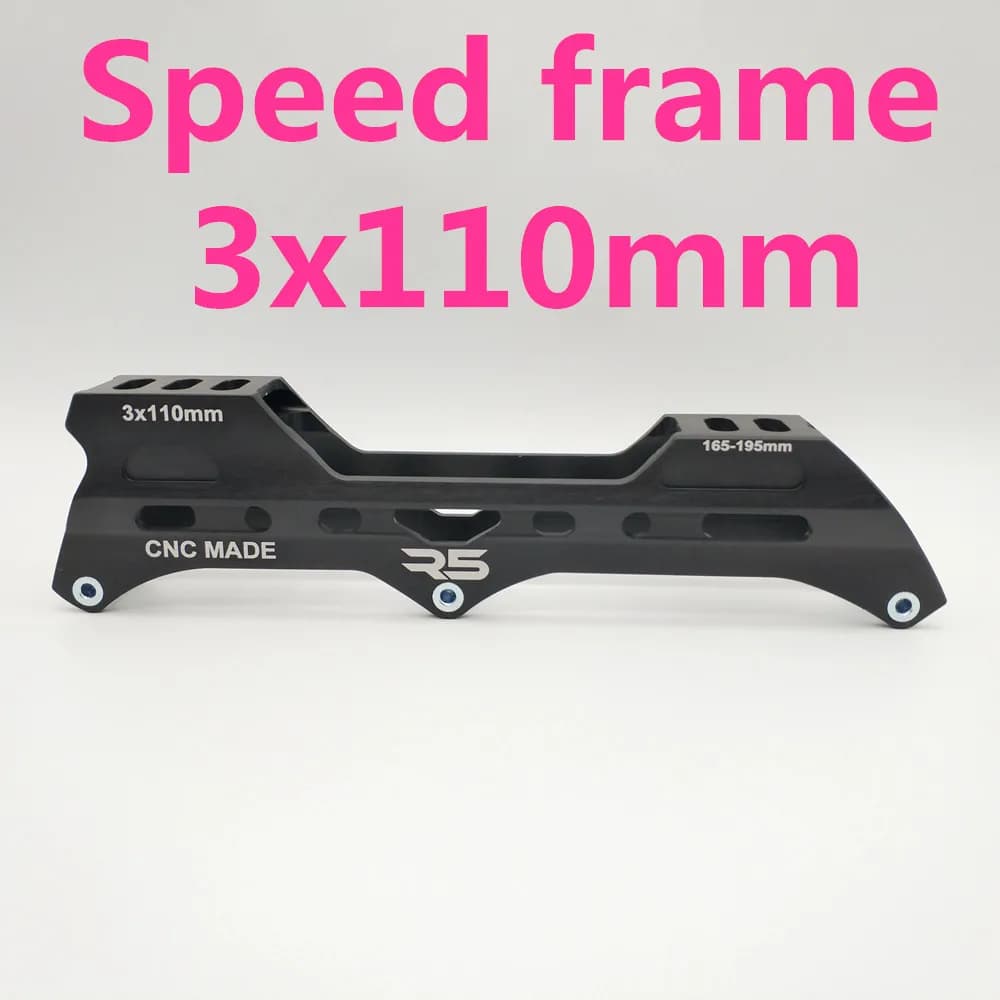 Free shipping speed skate frame 3x110 mm 3-wheel frame CNC made R5 frame