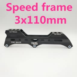 Free shipping speed skate frame 3x110 mm 3-wheel frame CNC made R5 frame