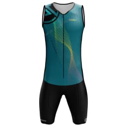 New World Triathlon Men's Trisuit Bicolor Sleeveless Skinsuit Clothing Jumpsuit Swimming Cycling Running Competition RT Apparel