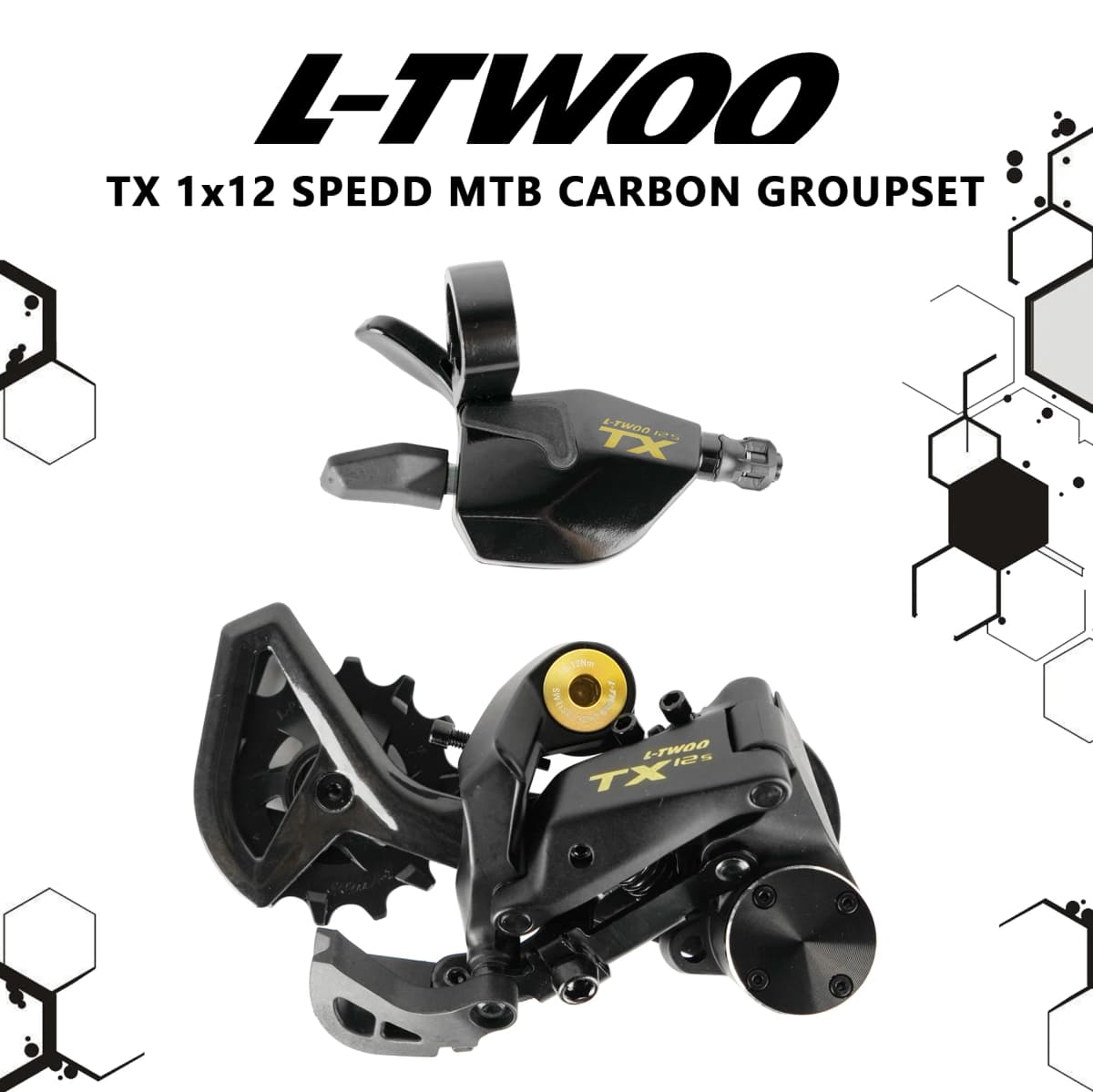LTWOO TX 1x12 Speed MTB Groupset Shifter Carbon Fiber Rear Derailleur Clutch System Aluminum Alloy