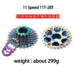 SENSAH Road Bike Colour Cassette 11 12 Speed 11-28T/32T/34T Bicycle Flywheel K7 Sprocket for HG Hub