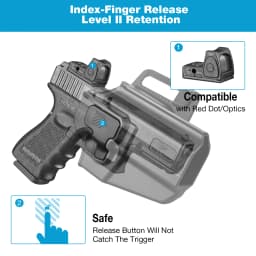 Universal OWB Holster Fit Beretta/Taurus/EAA/IWI/HK/Ruger/Springfield/CZ.Outside Waistband Carry Holster Index Finger